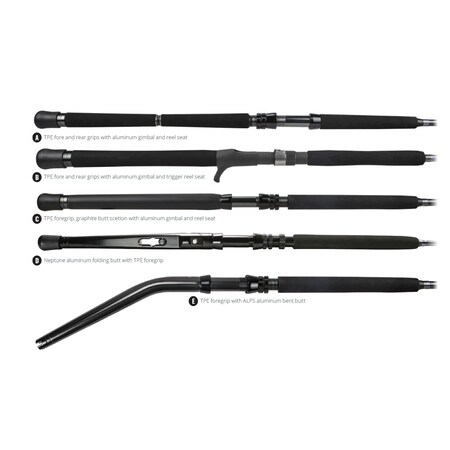 Okuma Dtr Offshore Trolling Rod 80200Lb 2Pc With Neptune Folding Rod Butt Tpe Foregrip 7Tip Guides 539 DTR-C-601XH-F